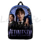 Wednesday Addams Family School Backpack (17")