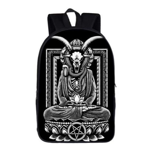 Black Satan 666 Gothic Satanic Backpack (17")