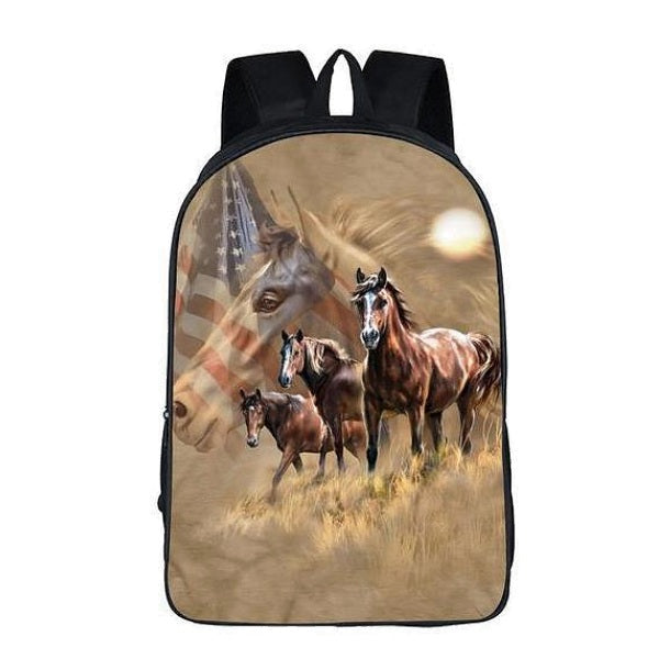 Patriotic Horse Backpack