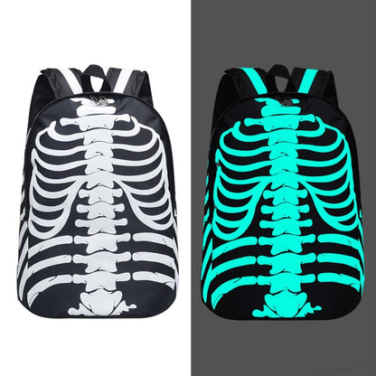 Black Glow-In-The-Dark Skeleton Backpack