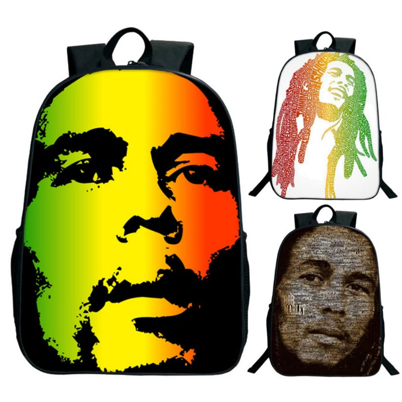 Bob Marley Reggae Print Backpack (16&quot;) 