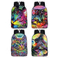 Colorful Psychedelic Cat Print Backpack (17&quot;) 