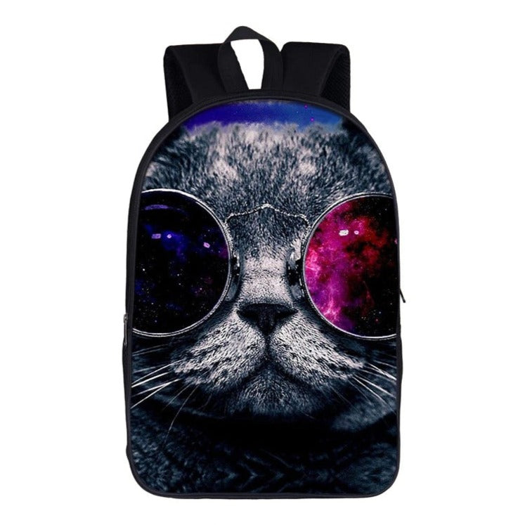Cool Cat w/ Sunglasses Backpack (17")