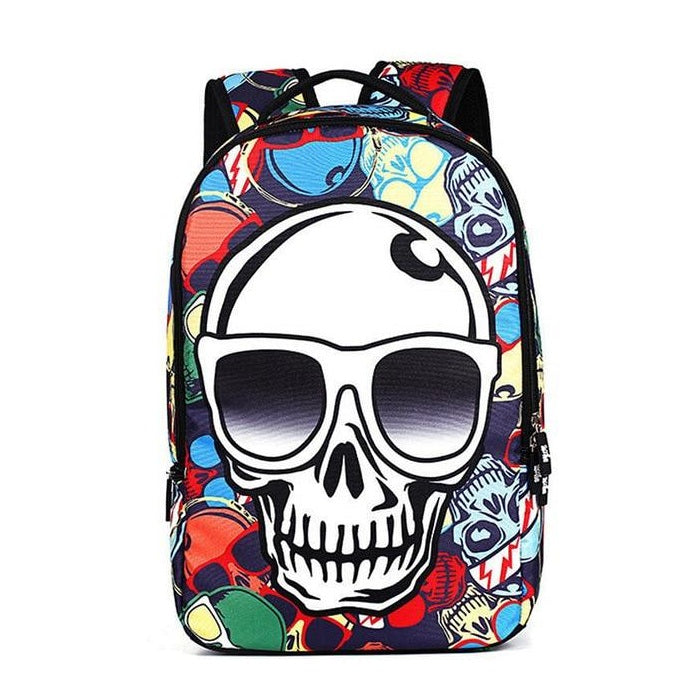 Front of Cool Skull Backpack