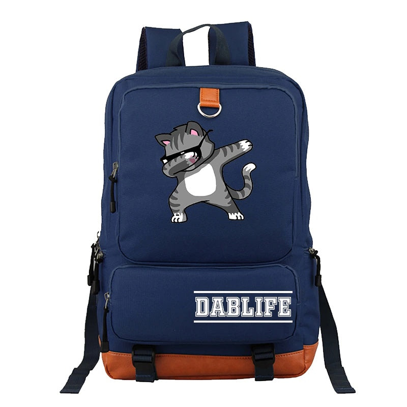 Cool Dabbing Cat Dablife Backpack (17")