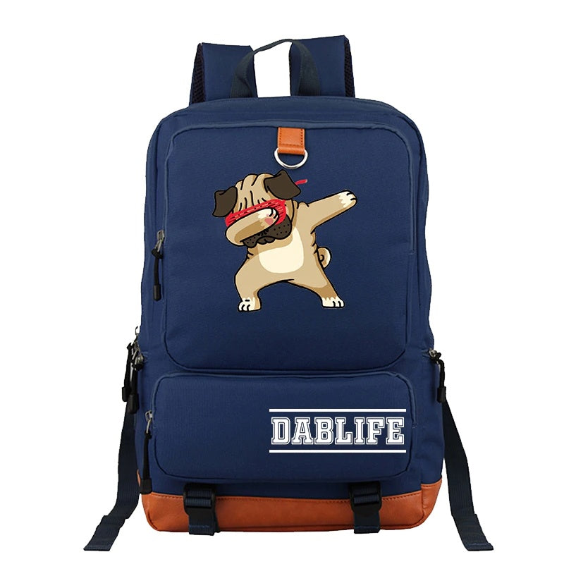 Cool Dabbing Dog Dablife Backpack (17")