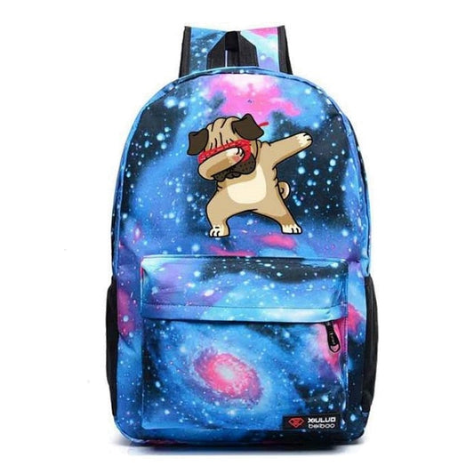 Outer Space Dabbing Dog Backpack