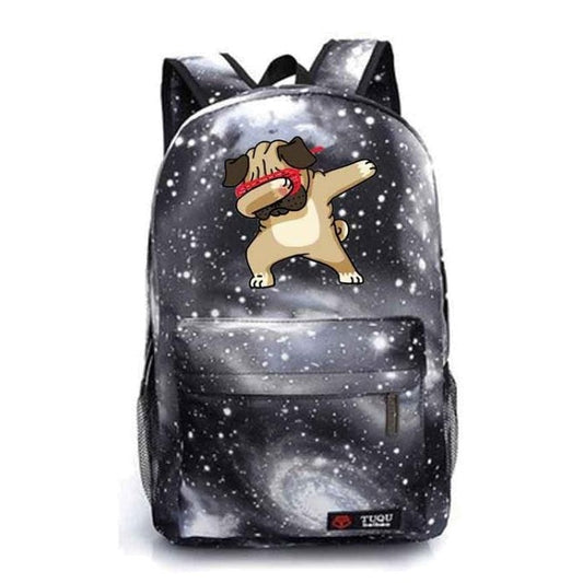 Gray Dabbing Dog Backpack