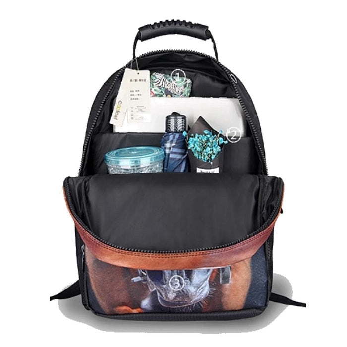 Abstract Raging Dinosaur Print Backpack (16&quot;) 