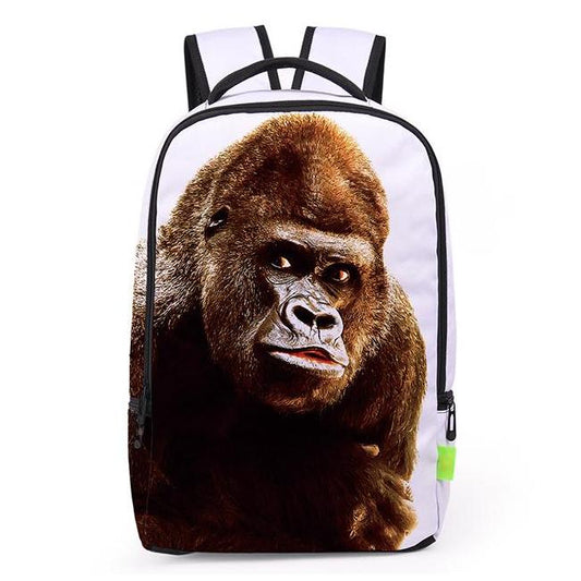 Canvas Gorilla Print Backpack