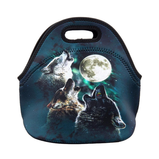 Insulated Neoprene Howling Wolf Lunch Bag