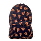 Black Pizza Print Backpack