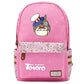 Totoro Anime Backpack w/ Flowers (17&quot;) Pink / Style 3