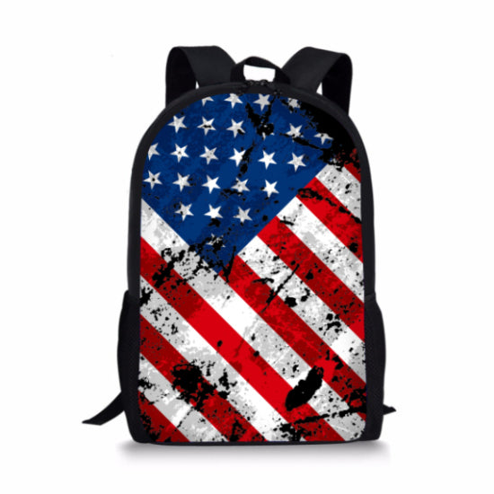 Artistic USA Flag Print Backpack (17&quot;) USA 1