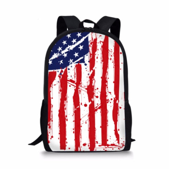 Artistic USA Flag Print Backpack (17&quot;) USA 2