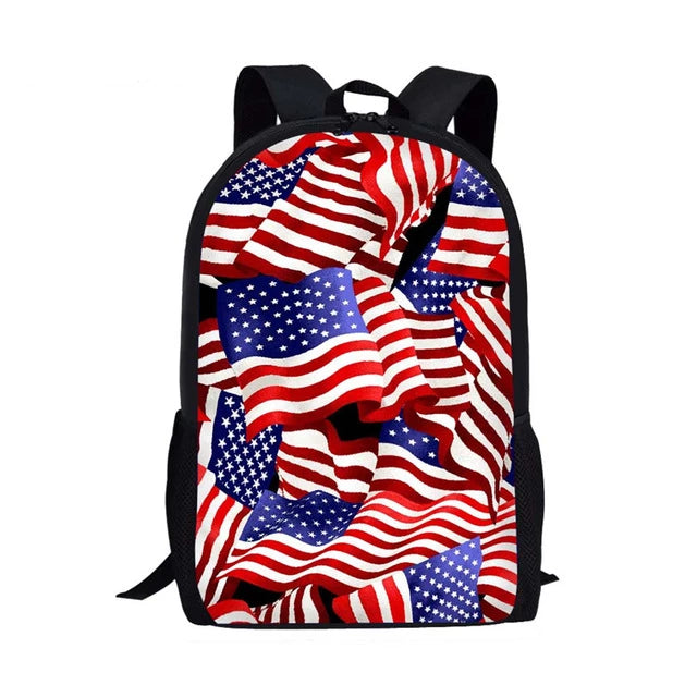 Artistic USA Flag Print Backpack (17&quot;) USA 13