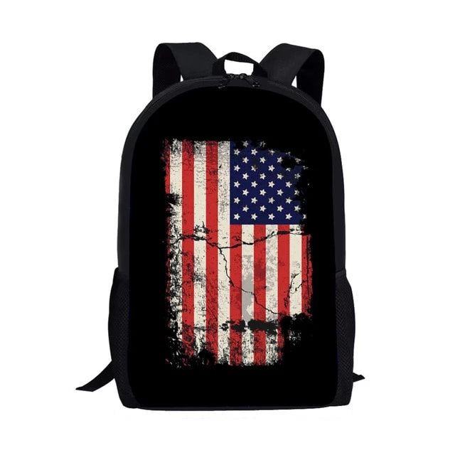 Artistic USA Flag Print Backpack (17&quot;) USA 15