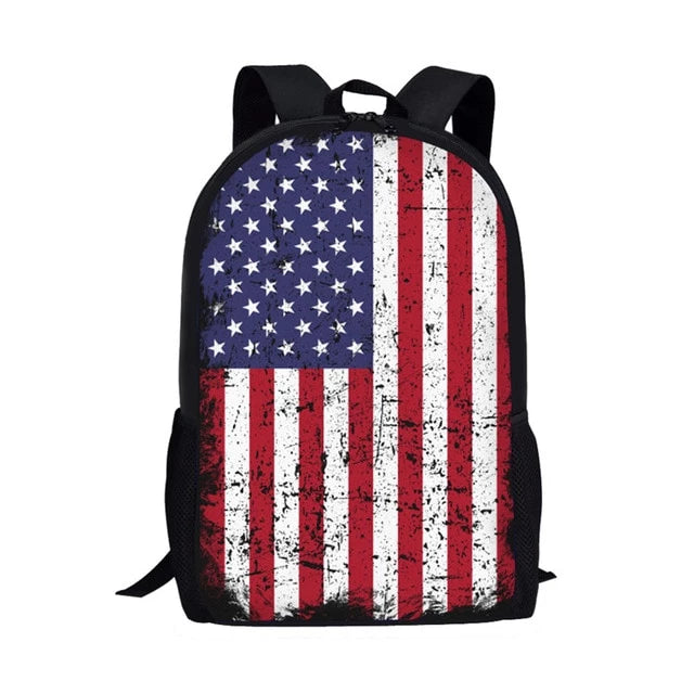 Artistic USA Flag Print Backpack (17&quot;) USA 8