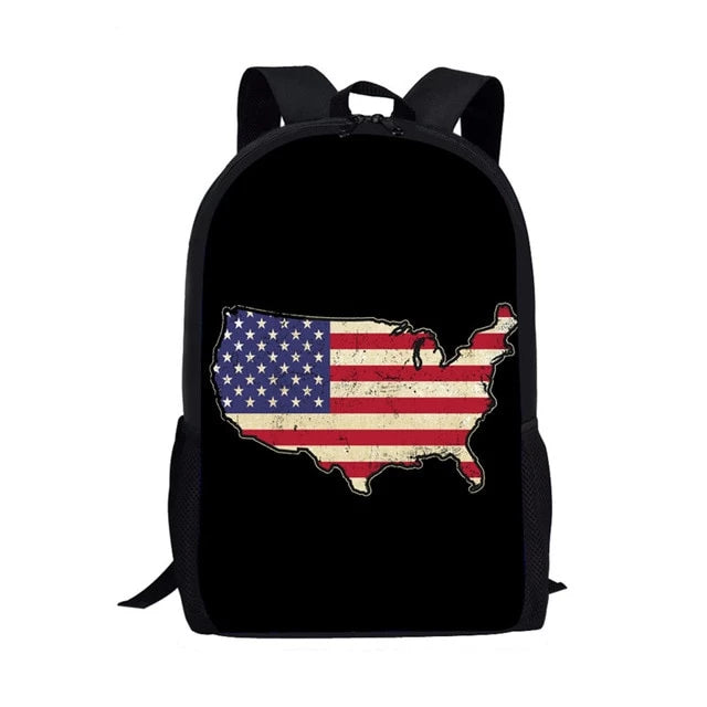 Artistic USA Flag Print Backpack (17&quot;) USA 11