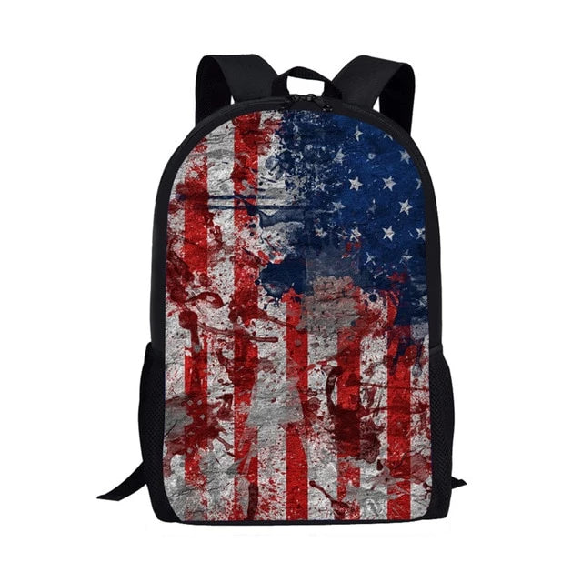 Artistic USA Flag Print Backpack (17&quot;) USA 14