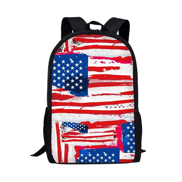 Artistic USA Flag Print Backpack (17&quot;) USA 12
