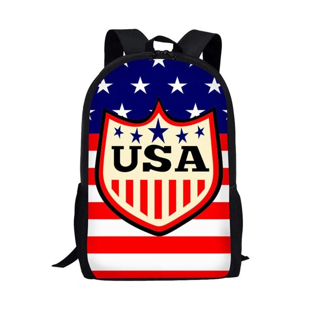 Artistic USA Flag Print Backpack (17&quot;) USA 16