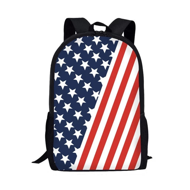 Artistic USA Flag Print Backpack (17&quot;) USA 5