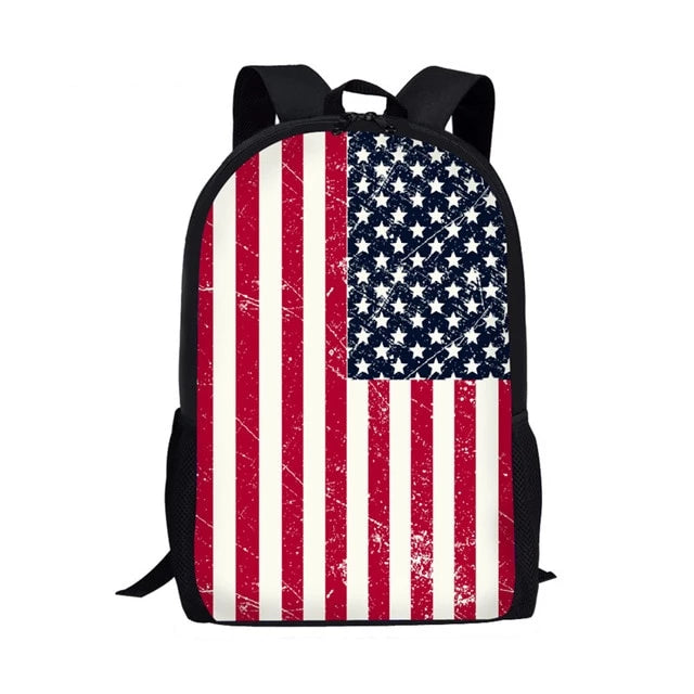 Artistic USA Flag Print Backpack (17&quot;) USA 7