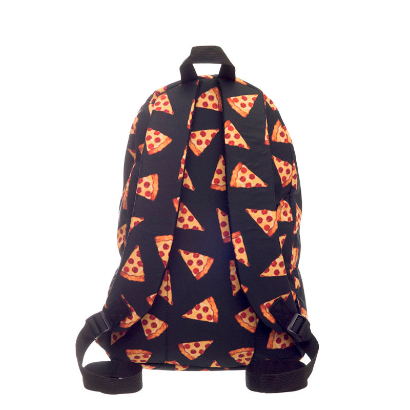 Back of Pizza Print Backpack