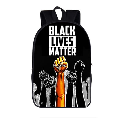 Black Lives Matter Raised Fist Backpack (17")