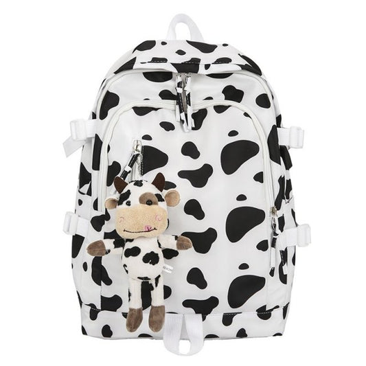 Black & White Cow Print Backpack