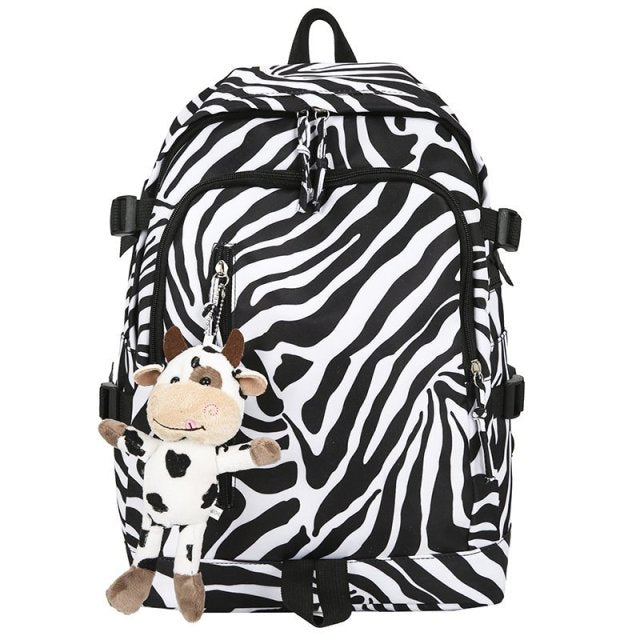 Black & White Zebra Print Backpack