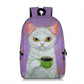 Cute Cartoon Cat Snacks Backpack (19")