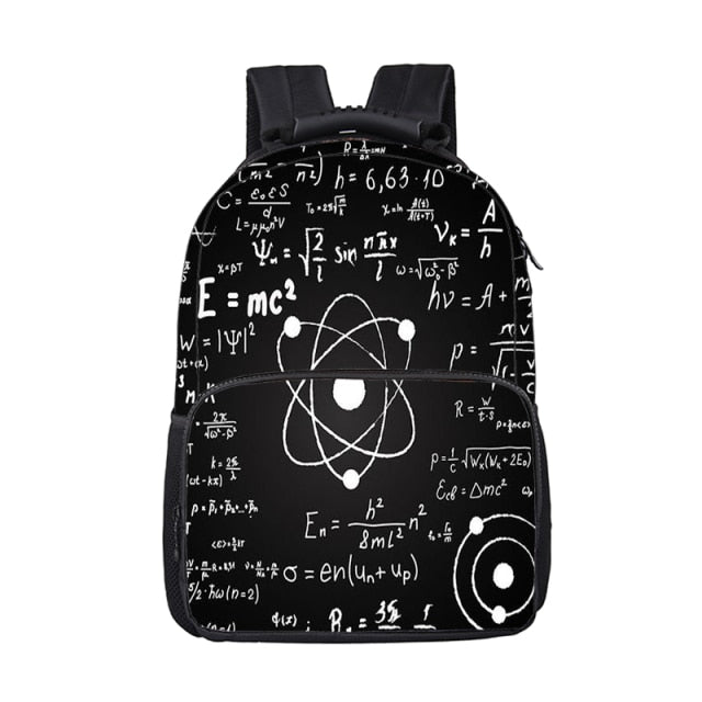 Physics Math Formula E=MC2 Science Backpack (19")