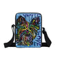 Psychedelic Dog Print Mini Shoulder / Messenger Bag (9&quot;) Yorkie / Nylon