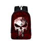 Black Punisher Skull Print Backpack (17&quot;) Style 2