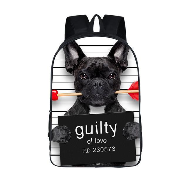 Guilty French Bulldog Backpack