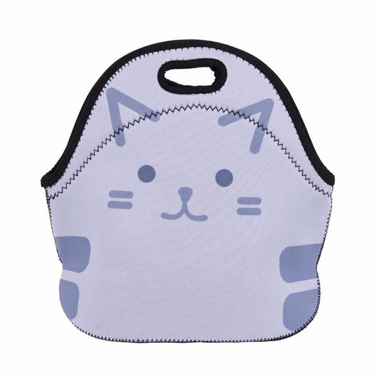 Insulated Neoprene Cute Kitty Cat Lunch Bag