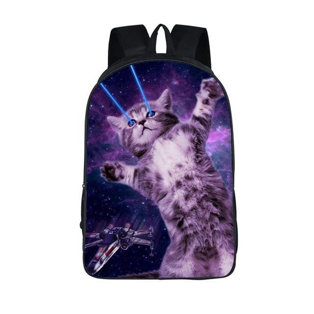 Blue Laser Cat Backpack