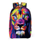 Colorful Lion Print Backpack