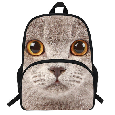 Light Gray Cat Backpack