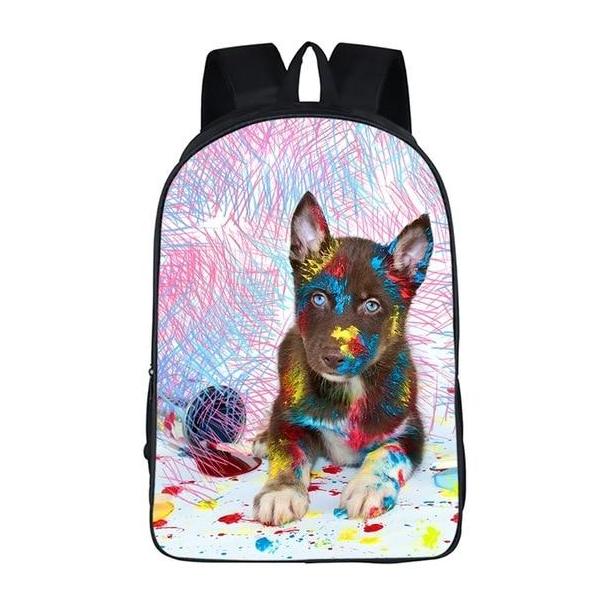 Painting Puppy Dog School Bag Style 3