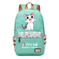 Chi's Anime Cat Backpack w/ Flowers (17&quot;) Style 1 / Teal