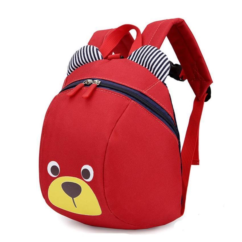 Red Anti-Lost Bear Backpack
