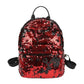 Mini Multi-Color Sequin Backpack Red