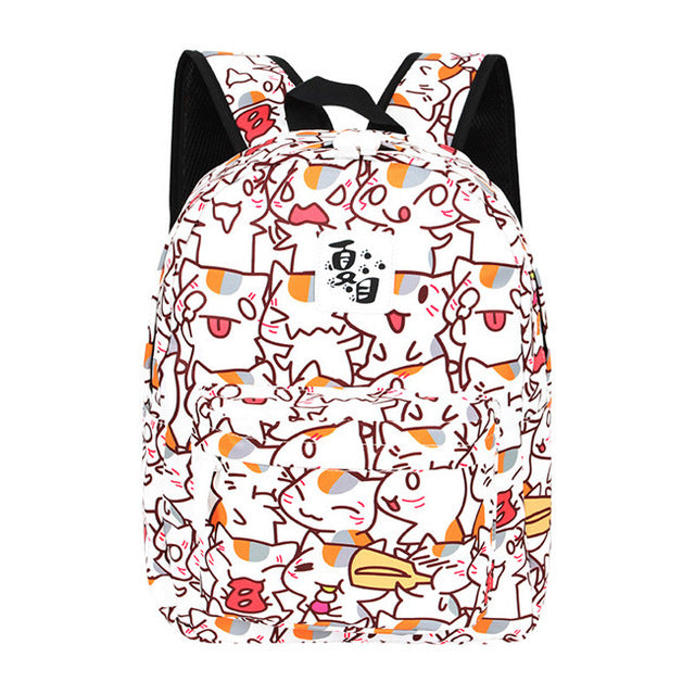 Cute Anime Cat Pattern Backpack