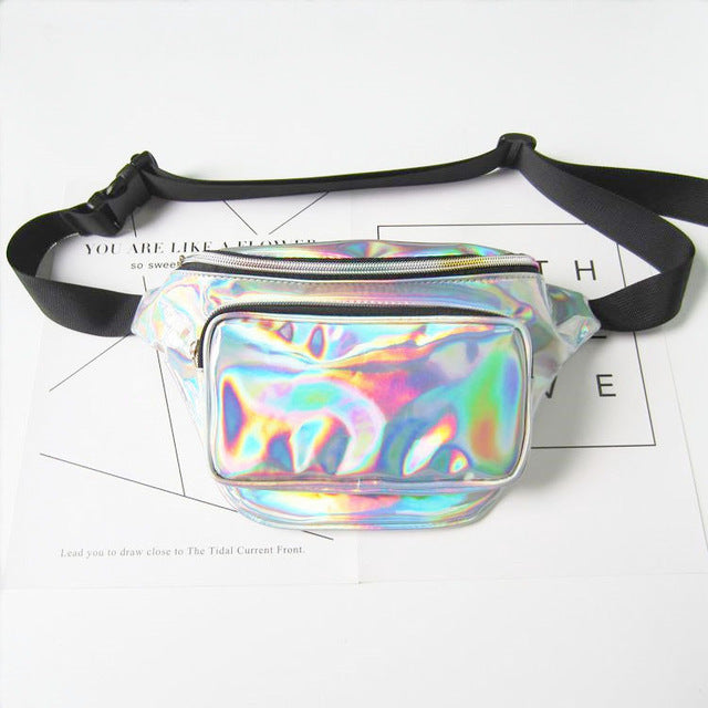 Silver Holographic Fanny Pack