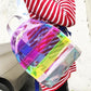 Mini Transparent Rainbow Stripe Backpack 
