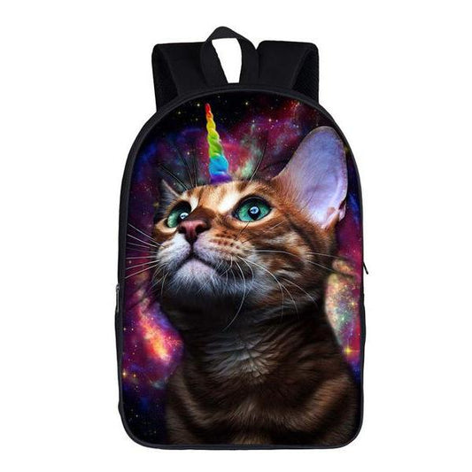 Funny Unicorn Kitty Cat Backpack