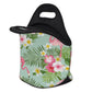 Insulated Neoprene Floral Pink Flamingo Lunch Bag 